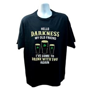 Mens 2XL Black T Shirt Stout Beer Dark Beer Shirt Saint Patrick's day
